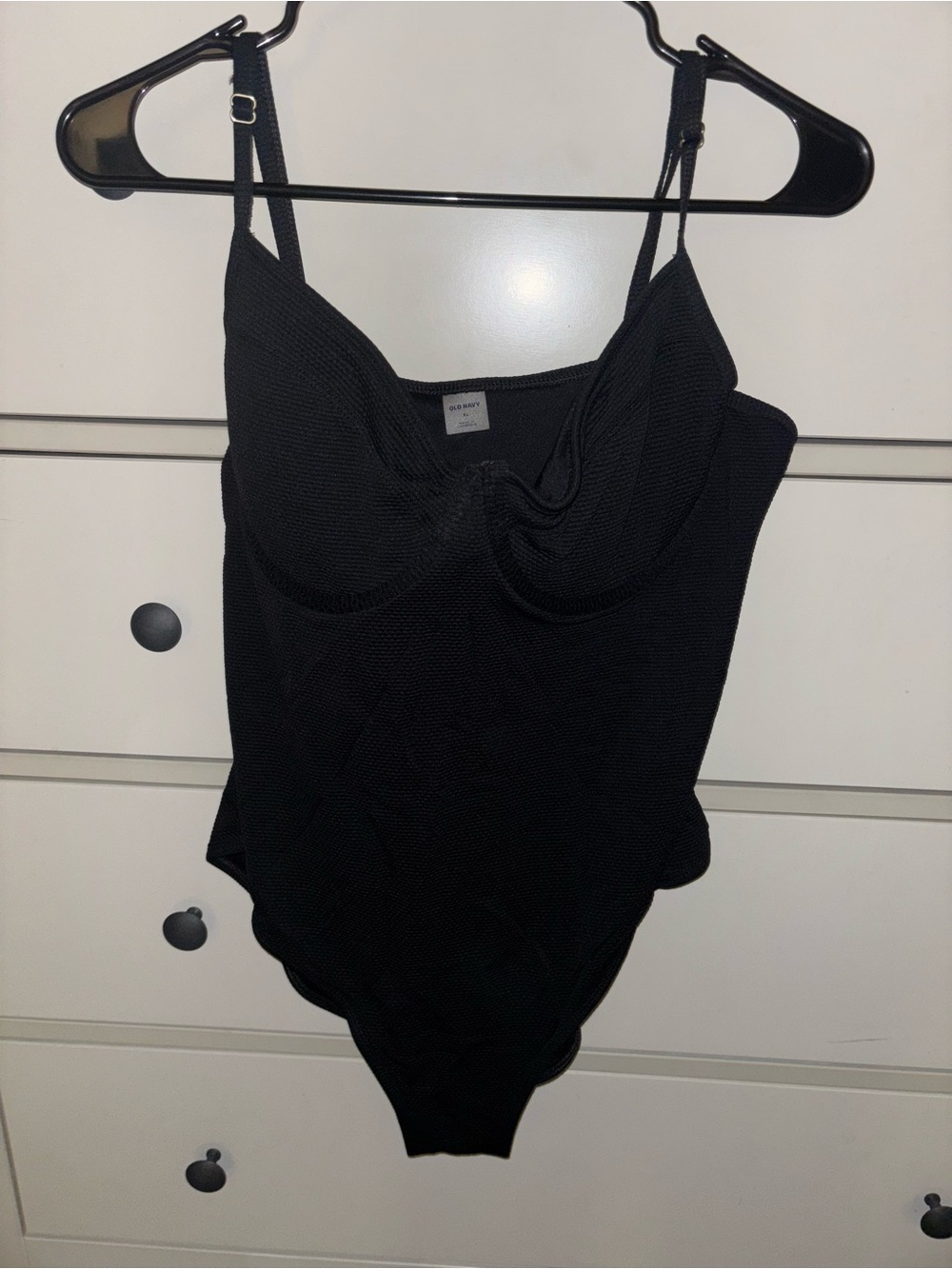 Black Textured Bathing suit - Women